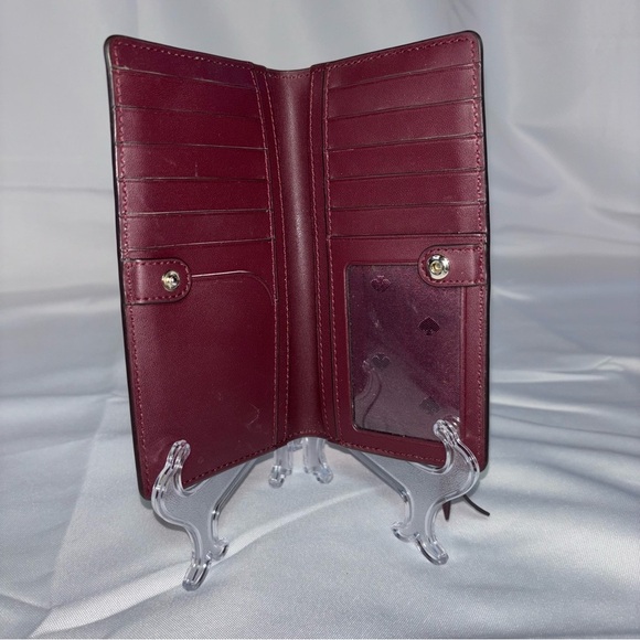 Kate Spade New York Cherrywood Saffiano  Cameron Street Stacy Bifold Wallet - Picture 3 of 7